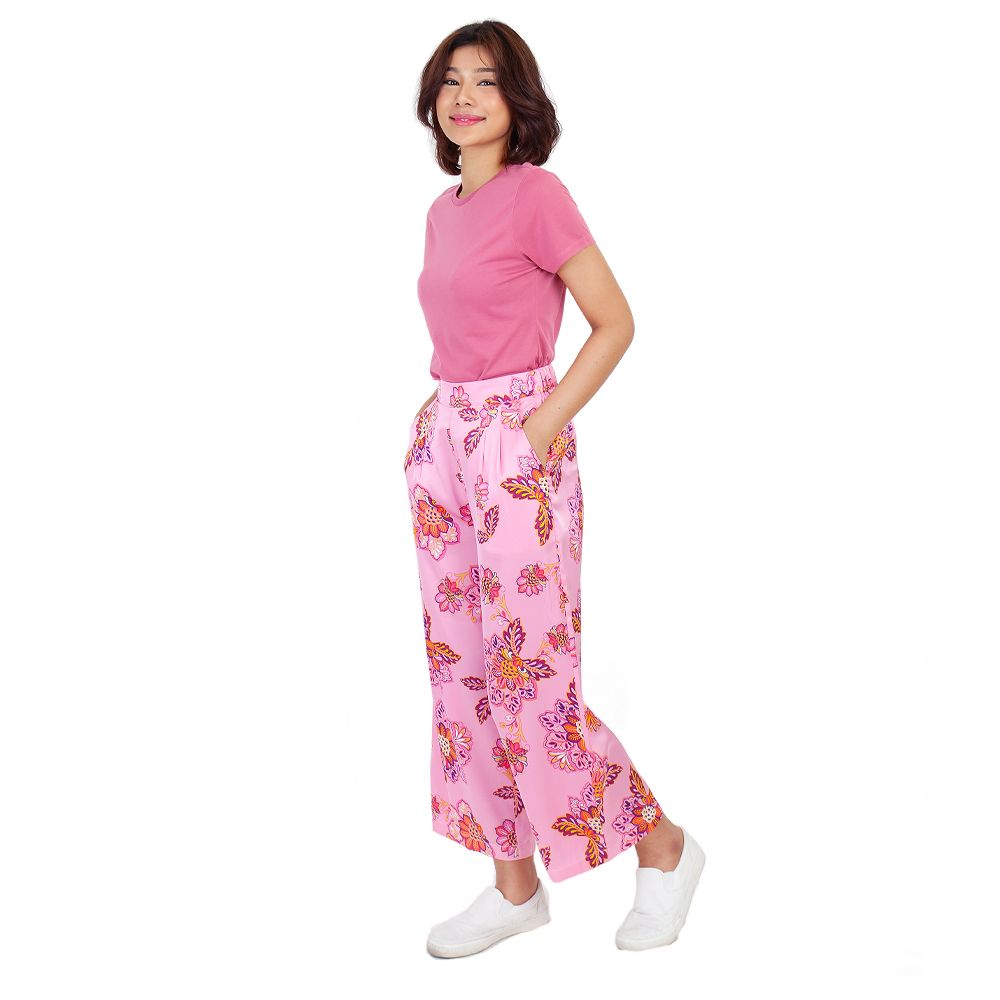 ME STYLE PANTS W-PRINT PINK L
