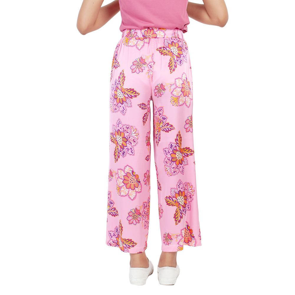ME STYLE PANTS W-PRINT PINK L