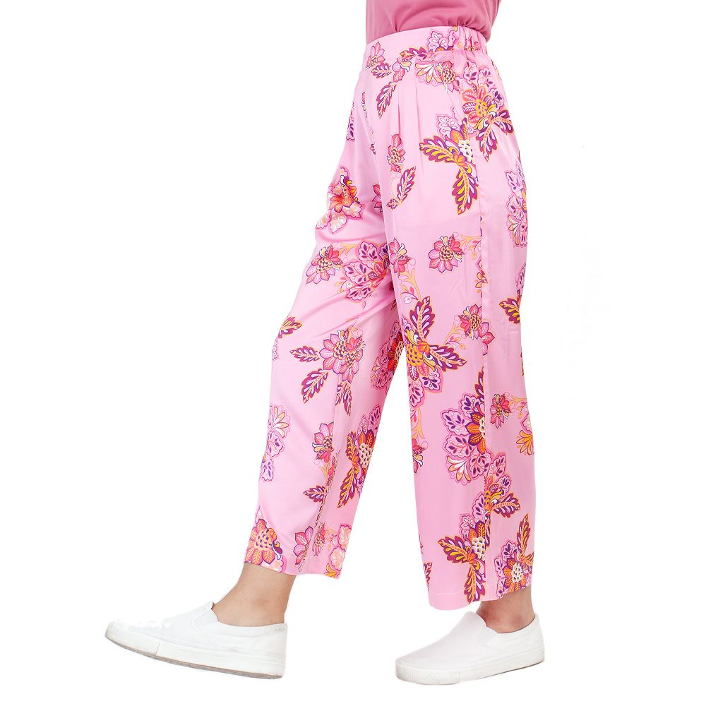 ME STYLE PANTS W-PRINT PINK XL