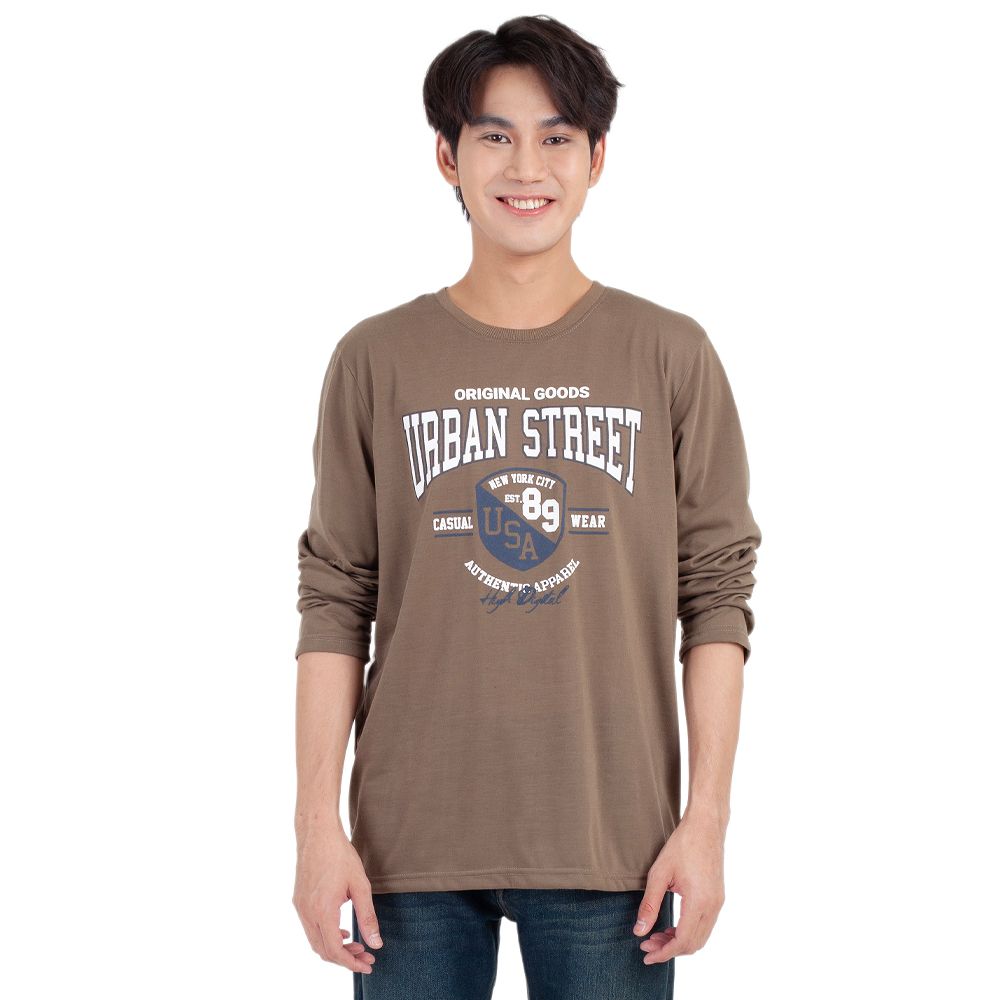 ME STYLE เสื้อแขนยาวสีน้ำตาล ไซส์ XL