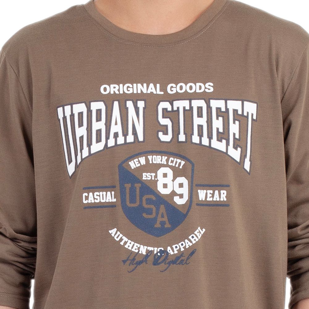 ME STYLE เสื้อแขนยาวสีน้ำตาล ไซส์ XL