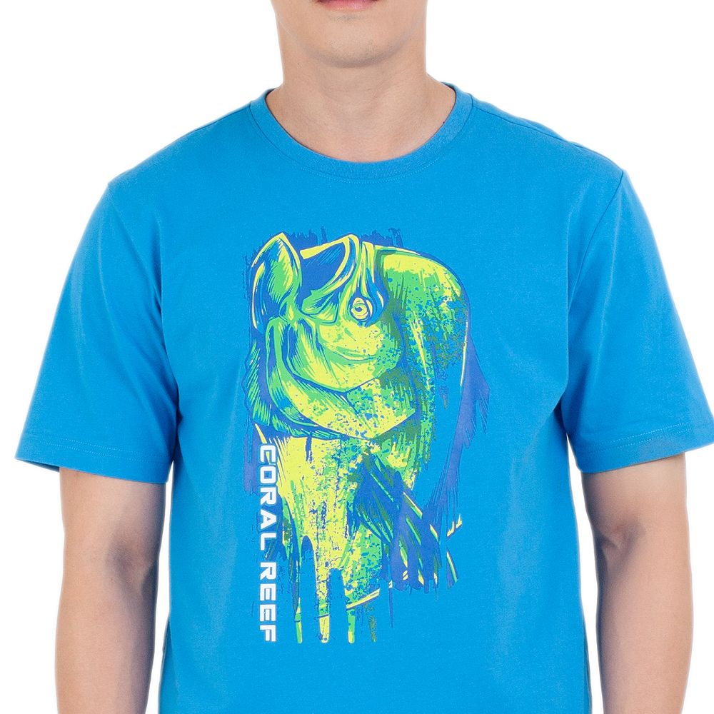 MESTYLE เสื้อยืดพิมพ์ สีฟ้า ไซส์ XL