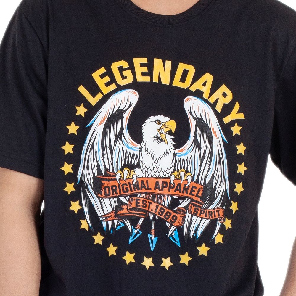 ME STYLE เสื้อยืดพิมพ์สีดำ ไซส์ M