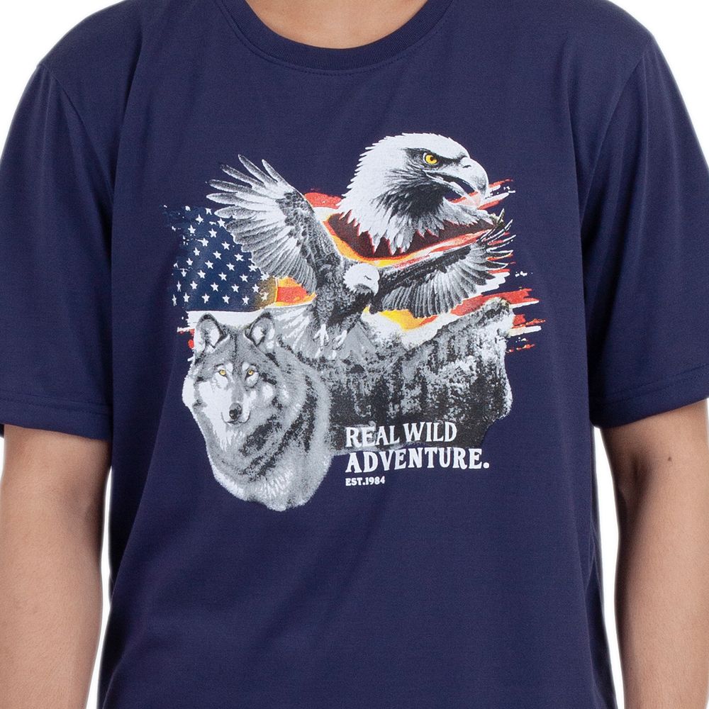 ME STYLE เสื้อยืดพิมพ์สีกรม ไซส์ M