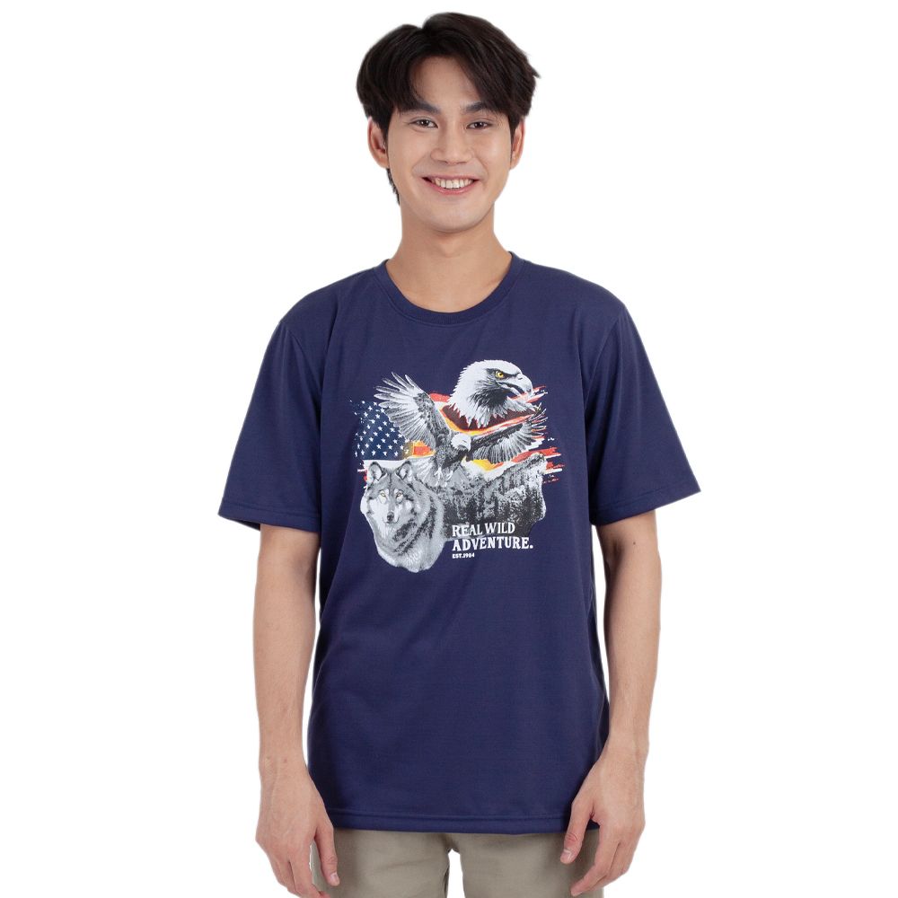 ME STYLE เสื้อยืดพิมพ์สีกรม ไซส์ L