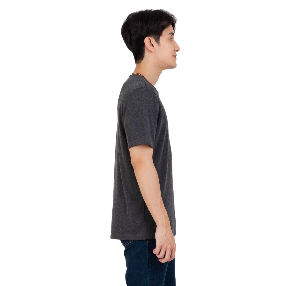 MESTYLE เสื้อยืดปักสีเทาเข้ม ไซส์ L