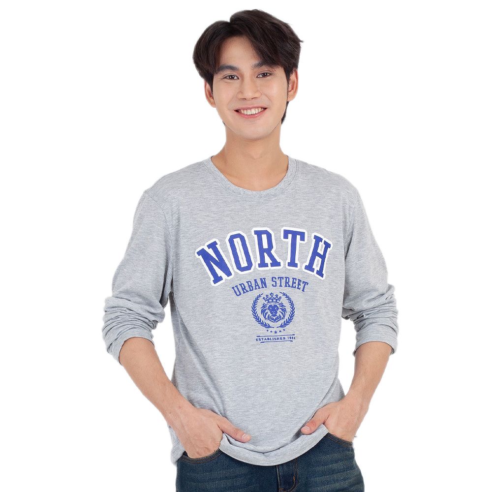 ME STYLE เสื้อแขนยาวสีเทา ไซส์ L