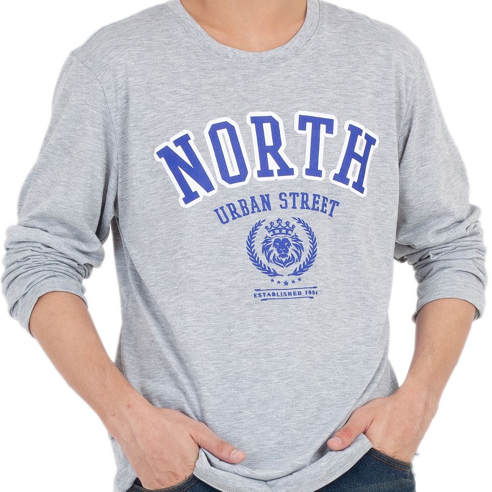 ME STYLE เสื้อแขนยาวสีเทา ไซส์ XL