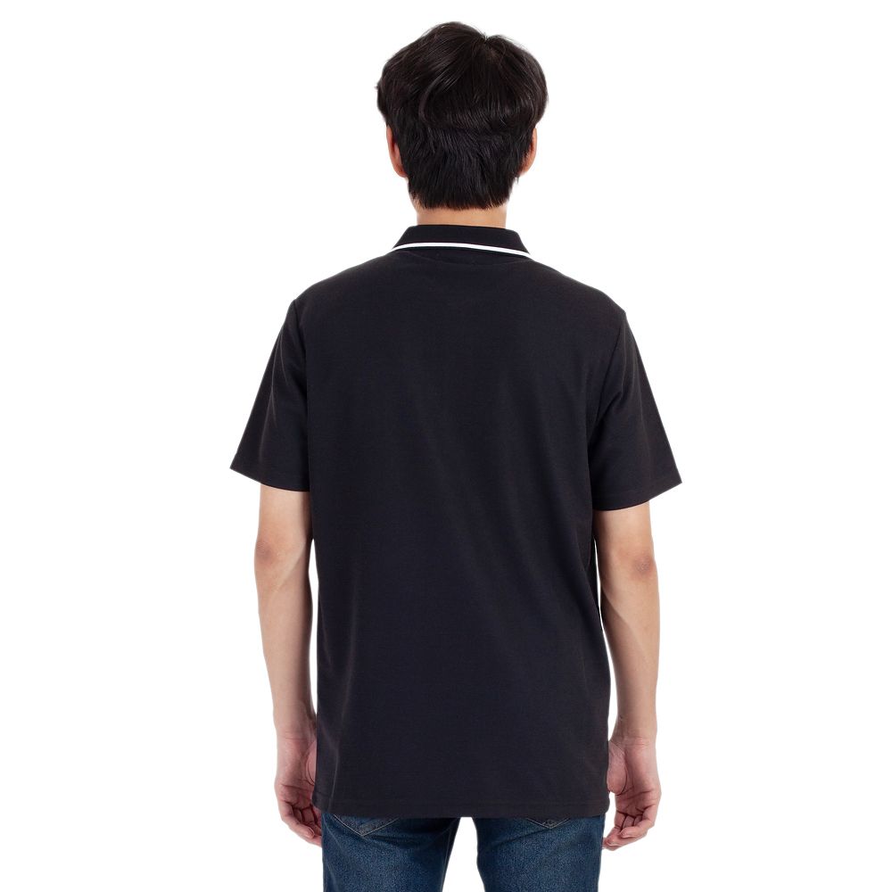 MESTYLE เสื้อโปโลพื้นสีดำ ไซส์ L