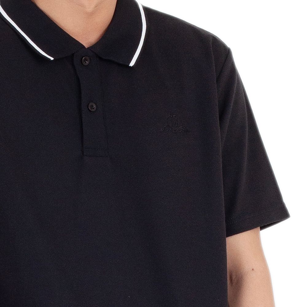 MESTYLE เสื้อโปโลพื้นสีดำ ไซส์ L