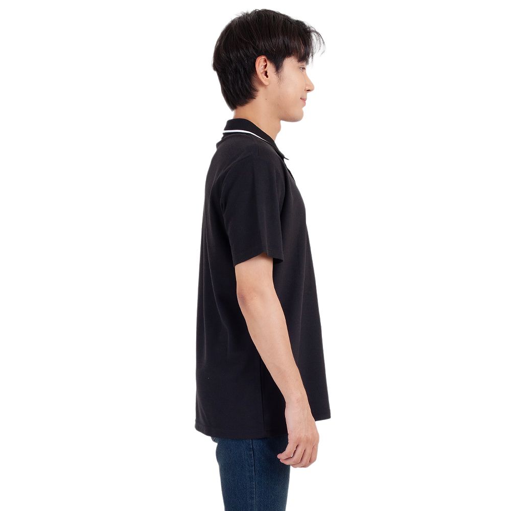 MESTYLE เสื้อโปโลพื้นสีดำ ไซส์ XL