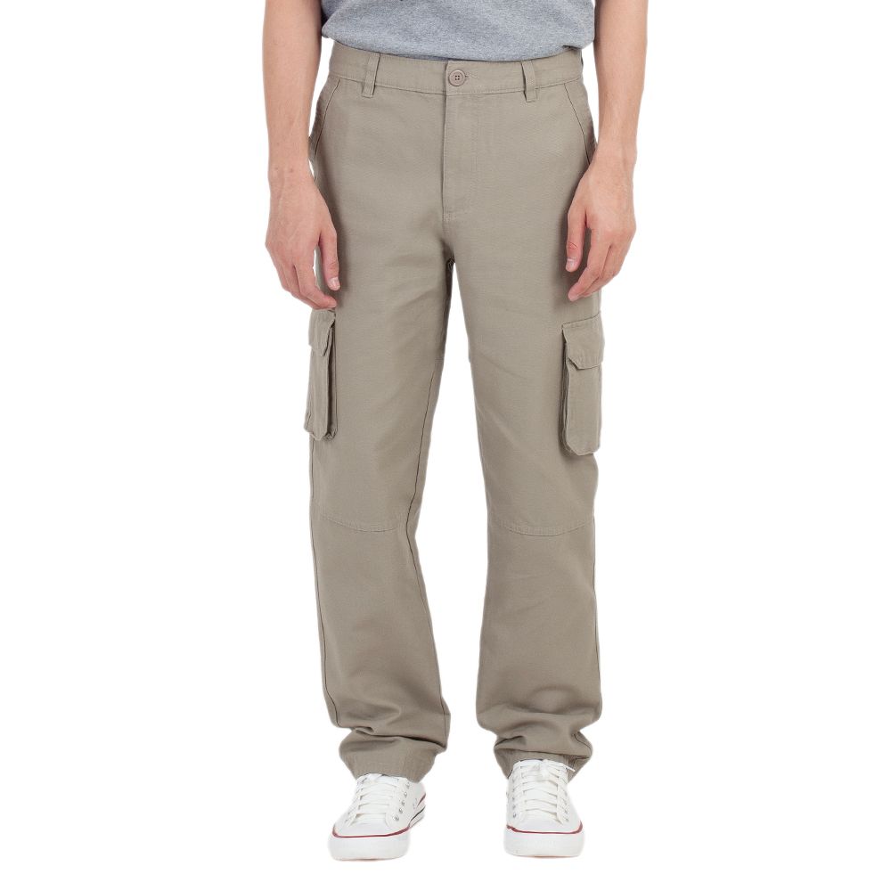 ME STYLE กางเกงคาร์โก้ขายาวกากี ไซส์ 34