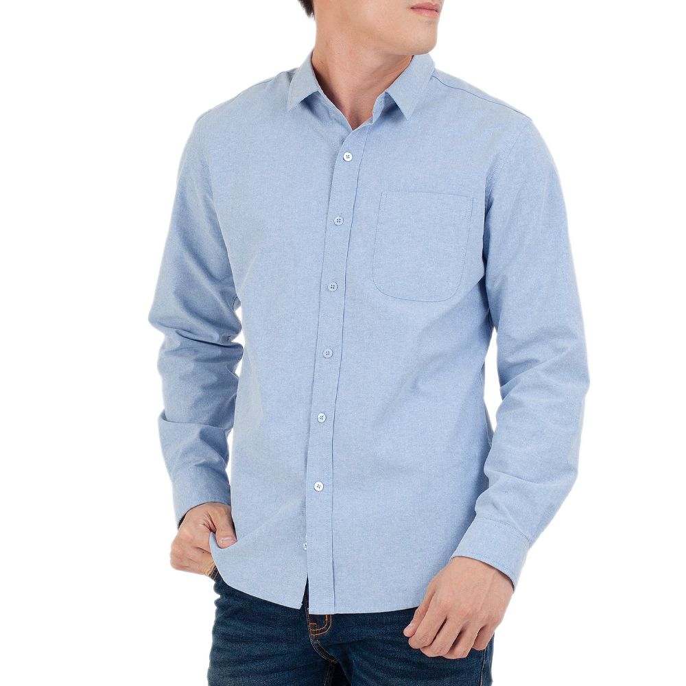 MESTYLE เสื้อเชิ้ตแขนยาว สีฟ้า ไซส์ XL