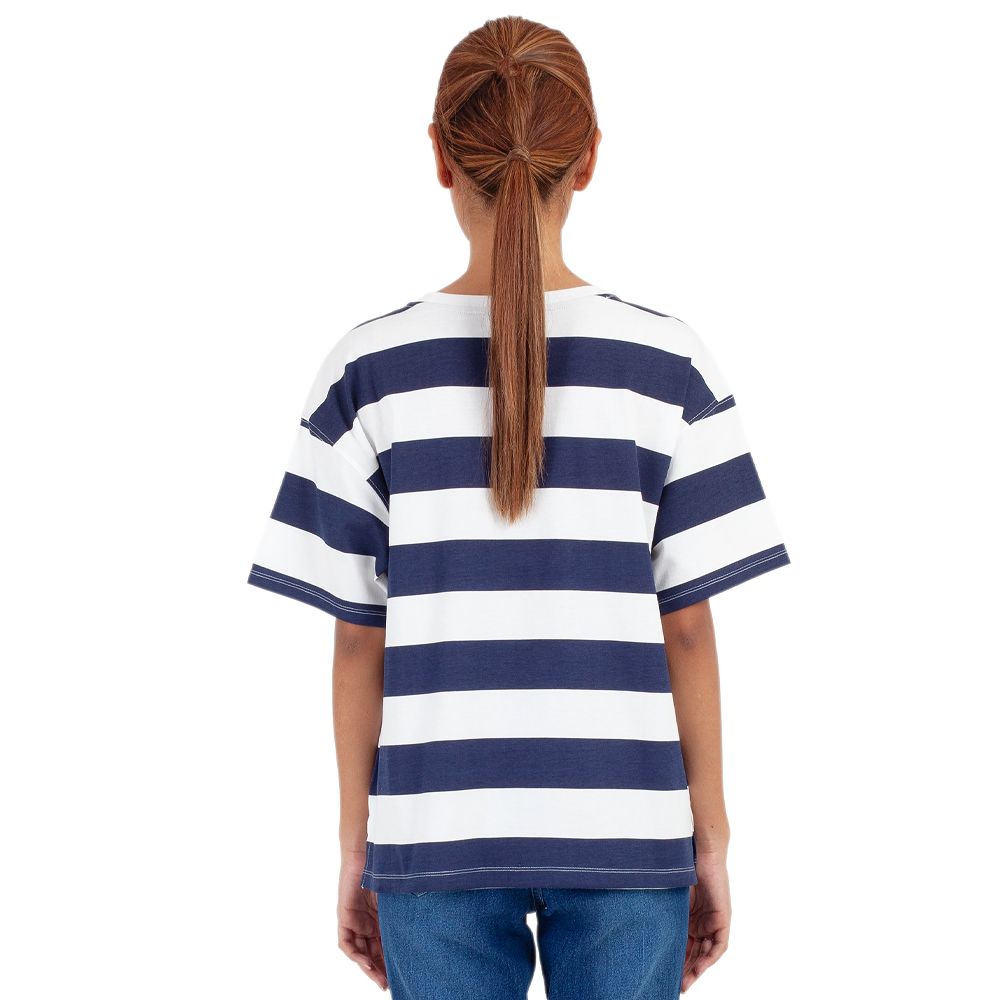 ME STYLE เสื้อยืดลายริ้วสีกรมท่า ไซส์ XL