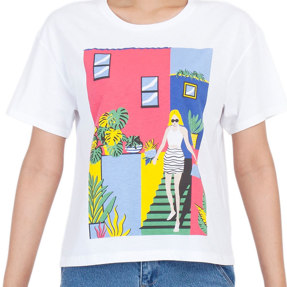 ME STYLE PRINTED T-SHIRT WHITE L