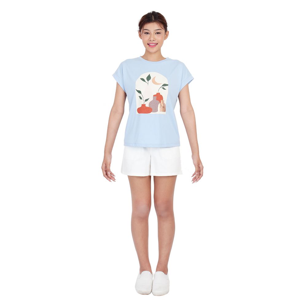 MESTYLE PRINTED T-SHIRT BLUE SIZE XL