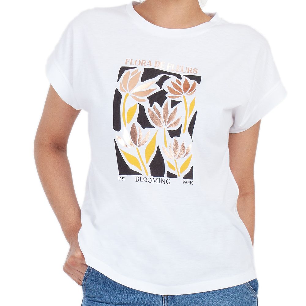 ME STYLE PRINTED T-SHIRT WHITE S
