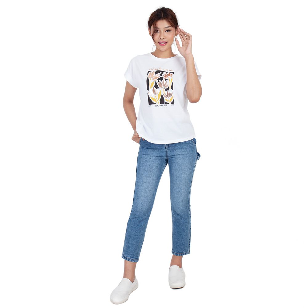 ME STYLE PRINTED T-SHIRT WHITE S