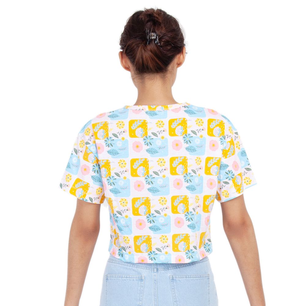 ME STYLE เสื้อยืดพิมพ์ลาย สีเหลือง XL