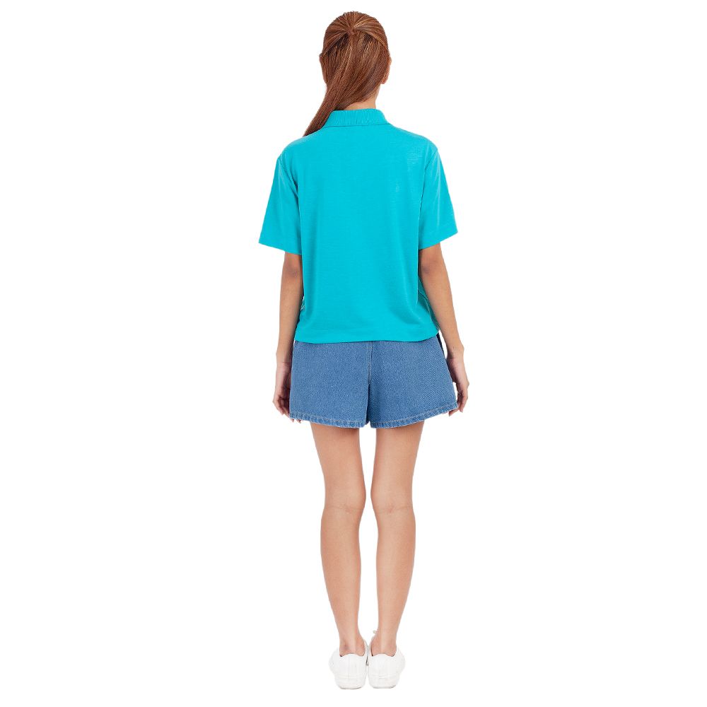 ME STYLE เสื้อโปโลสีฟ้า ไซส์ M