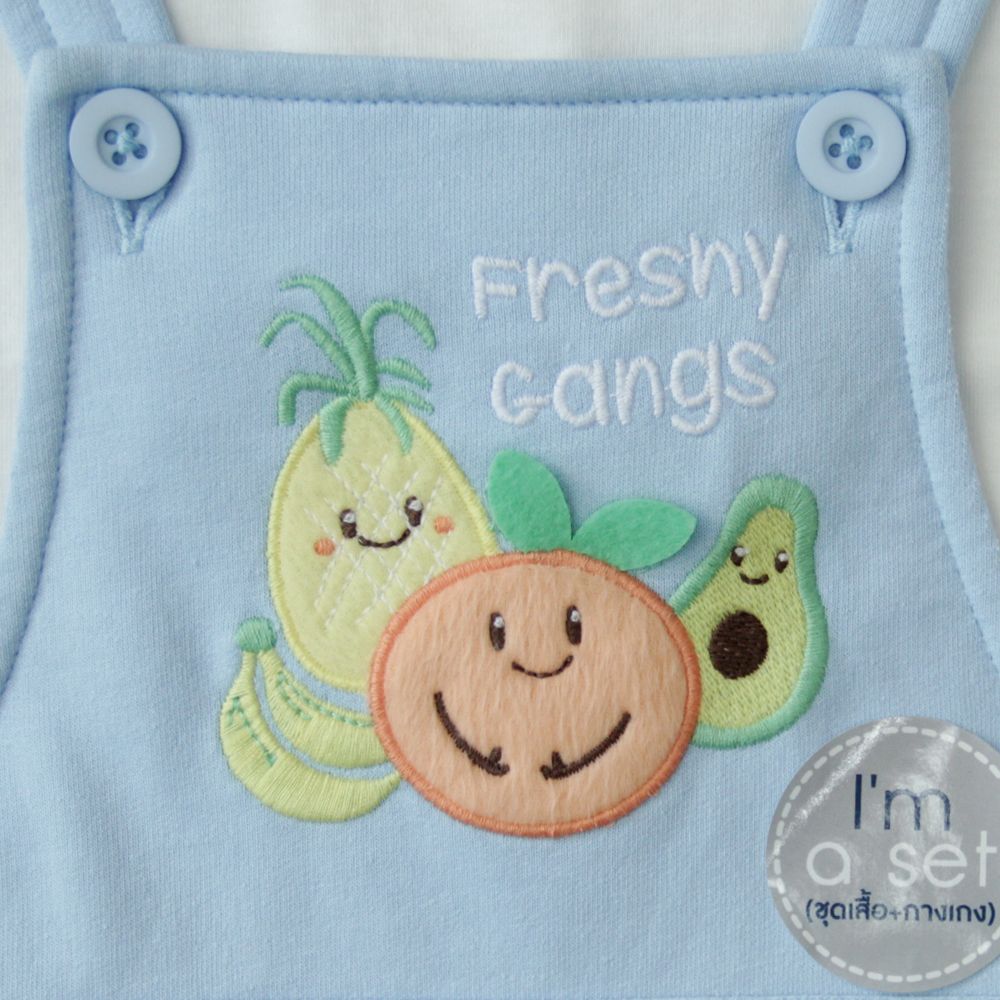 MESTYLE DUNGAREES WITH TOP YAMMY BLUE SIZE 6-9