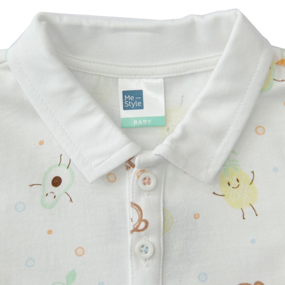 MESTYLE เสื้อโปโลYAMMY NATIBAC สีขาว ไซส์ 9-12