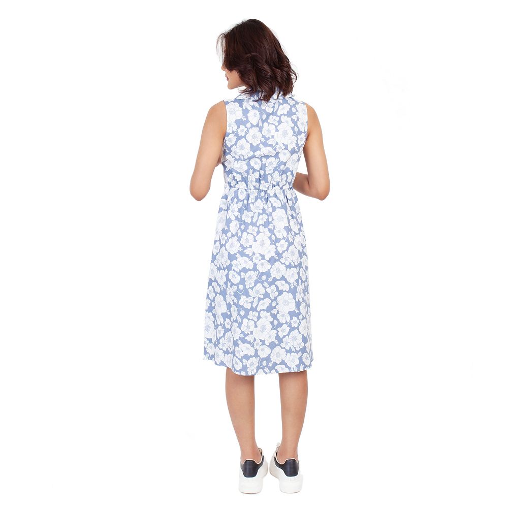 ME STYLE PRINTED RESORT DRESS BLUE M