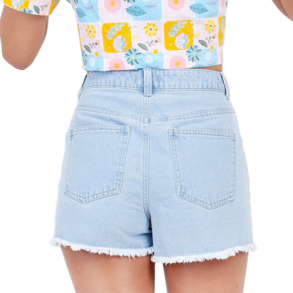 ME STYLE DENIM SHORTS WITH EMBROIDERY LIGHT COLOR S
