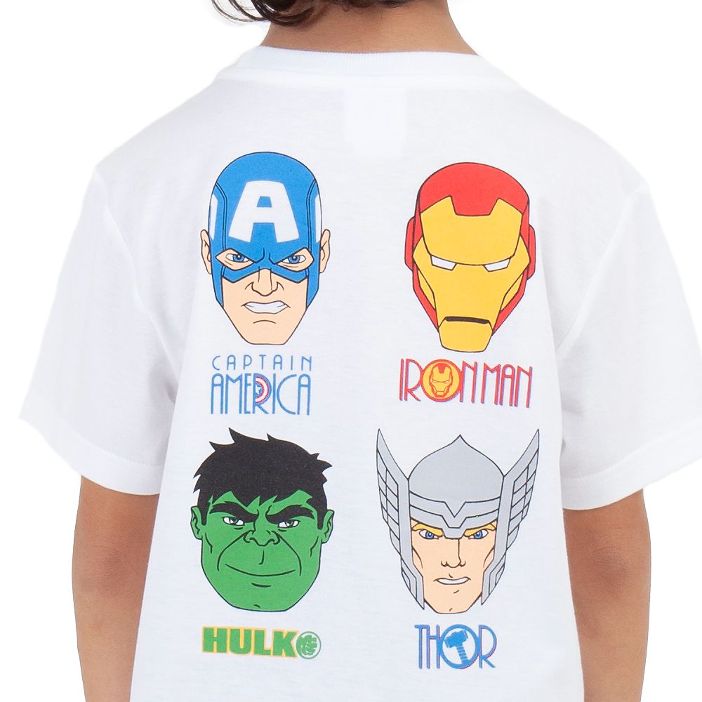 DISNEY เสื้อแขนสั้นMARVEL สีขาว ไซส์ 9