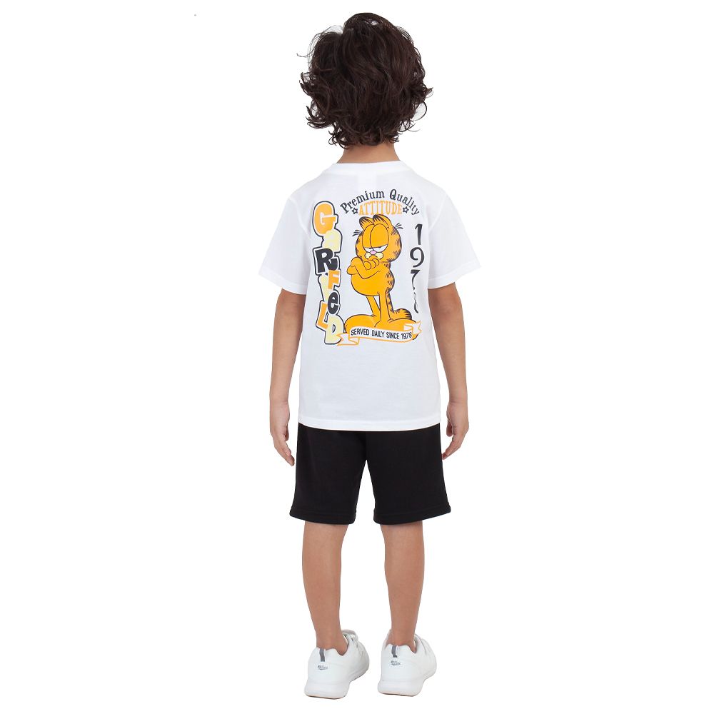 CHARACTER เสื้อแขนสั้นGARFIELD สีขาว ไซส์ 7