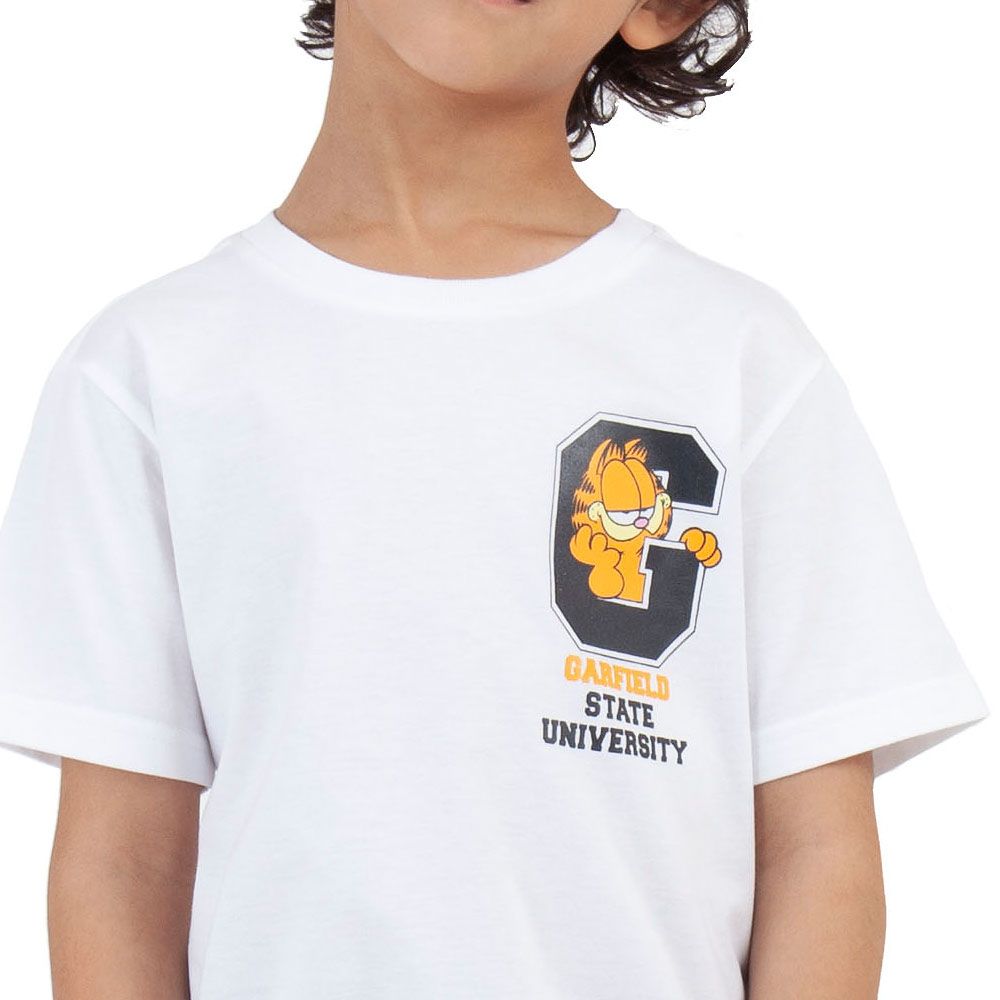 CHARACTER เสื้อแขนสั้นGARFIELD สีขาว ไซส์ 7