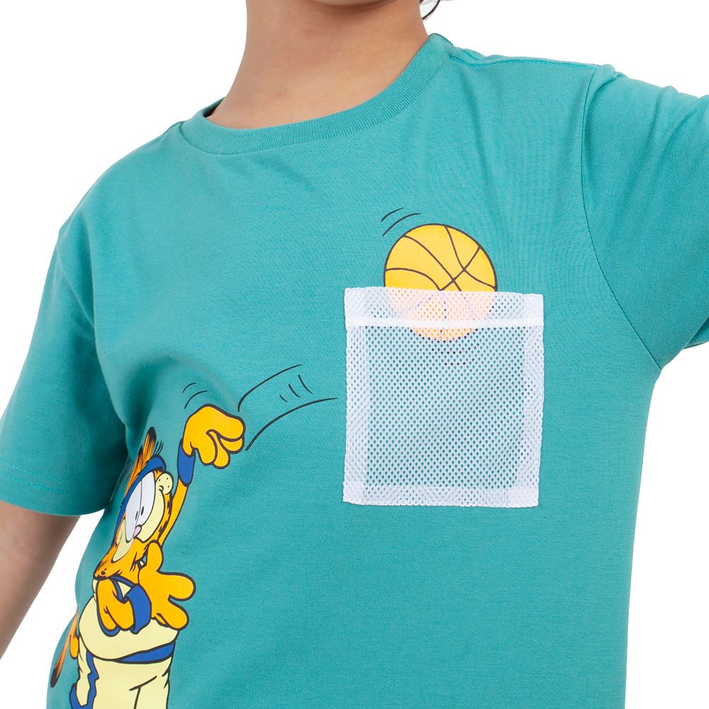 CHARACTER เสื้อแขนสั้นGARFIELD สีเขียว ไซส์ 12