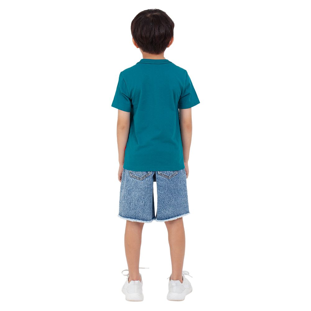 DISNEY T-SHIRT WITH PRINT HULK GREEN 7 YEARS