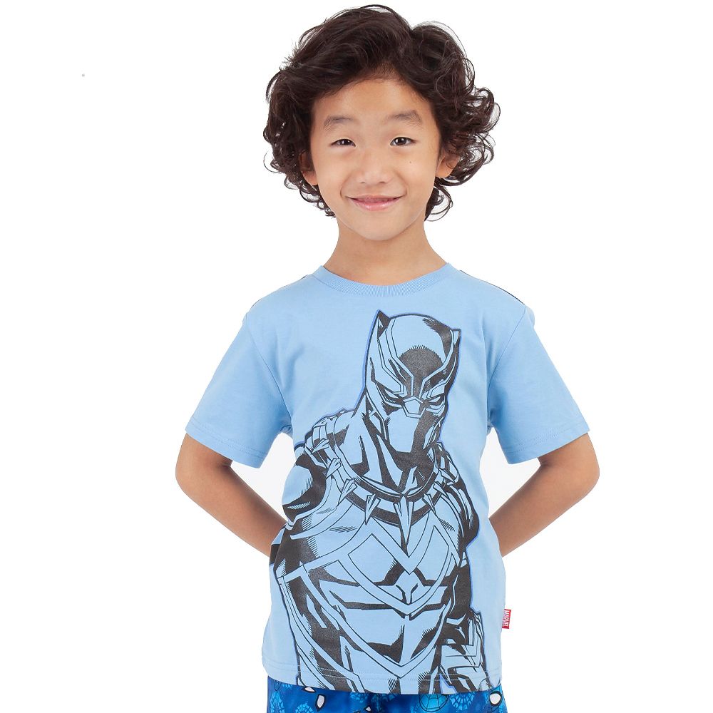 DISNEY เสื้อแขนสั้นBLACK PANTHER สีฟ้า ไซส์ 5