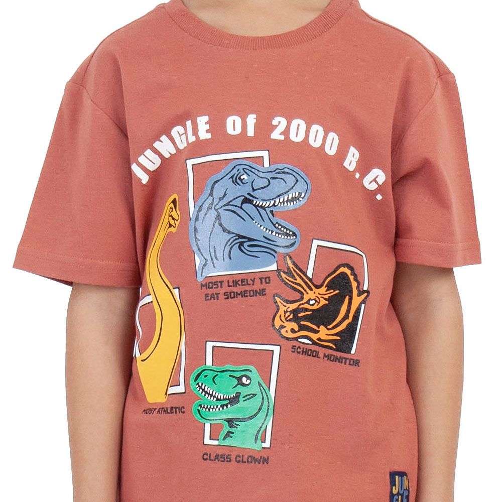 ME STYLE เสื้อแขนสั้นJUNGLE ส้ม ไซส์ 7