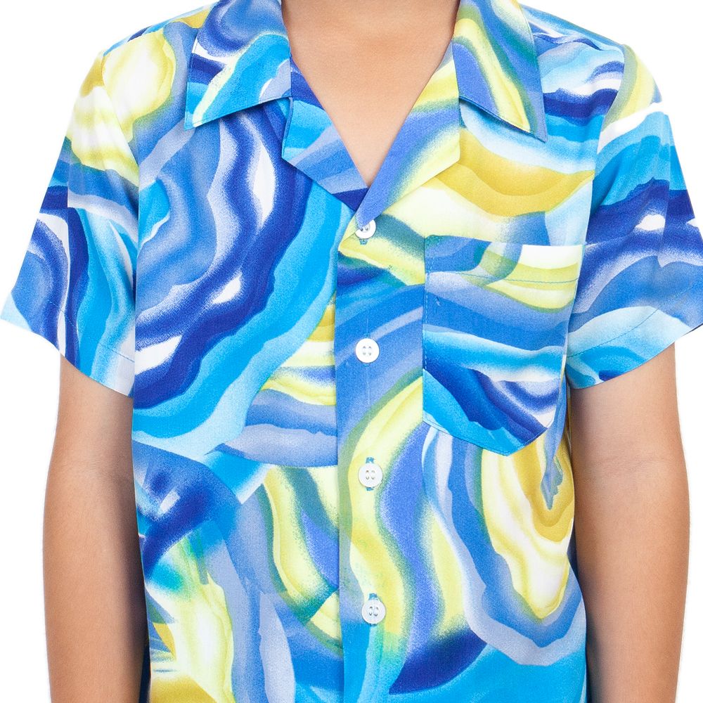 MESTYLE ชุดเซทสปันพิมพ์ลาย สีฟ้า ไซซ์ 9 ปี