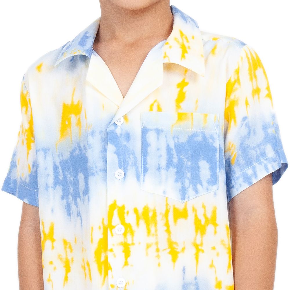 ME STYLE KNIT SET SPUN WITH PRINT YELLOW 5 YEARS