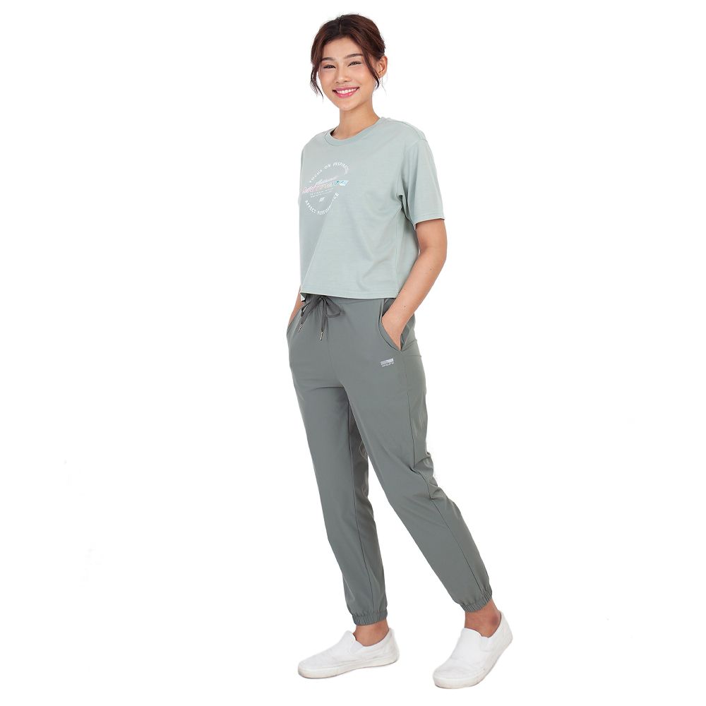 ME STYLE เสื้อยืดพิมพ์ลาย สีเขียว S