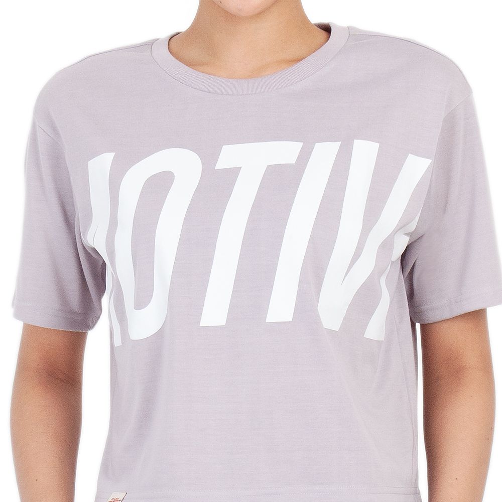 ME STYLE เสื้อยืดพิมพ์ลาย สีเทา M