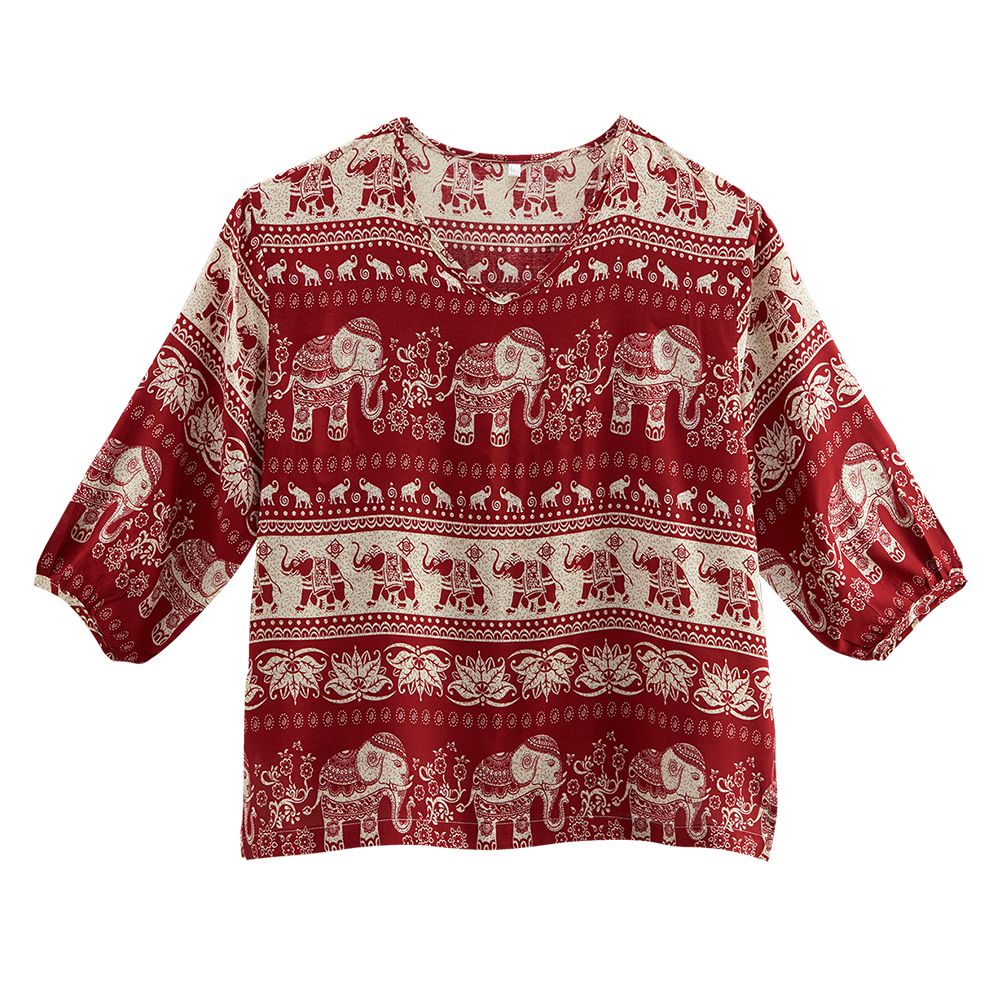 เสื้อพิมพ์ลายช้าง L (คละแบบ)