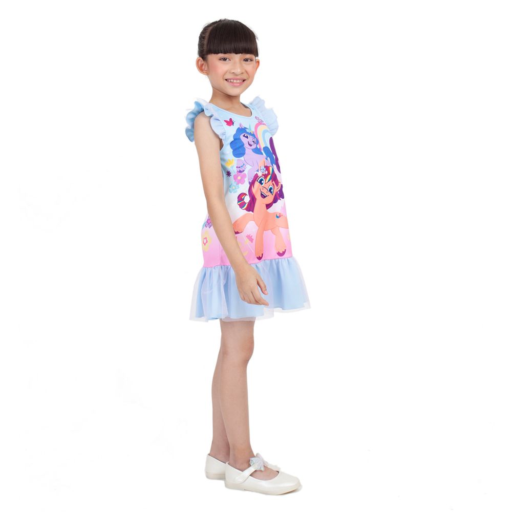 CHARACTER KNIT DRESS PONY BLUE 7 YEARS