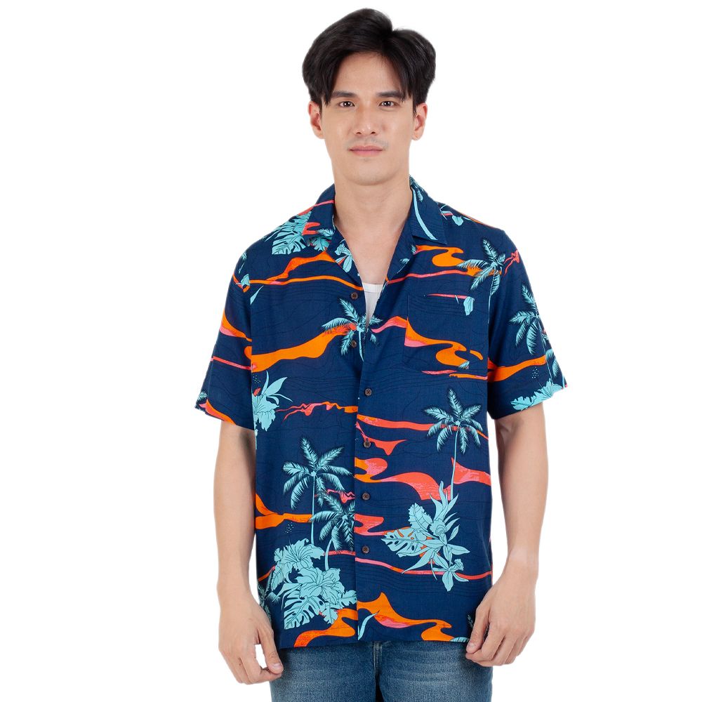 MESTYLE A SHORTS SLEEVES SHIRT NAVY SIZE XL