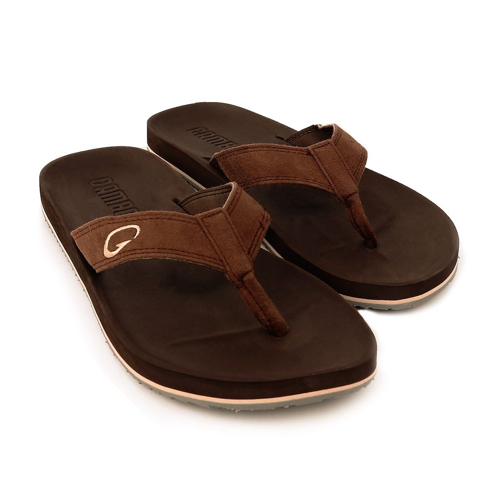 GAMBOL รองเท้าแตะบุรุษคีบ น้ำตาล 44