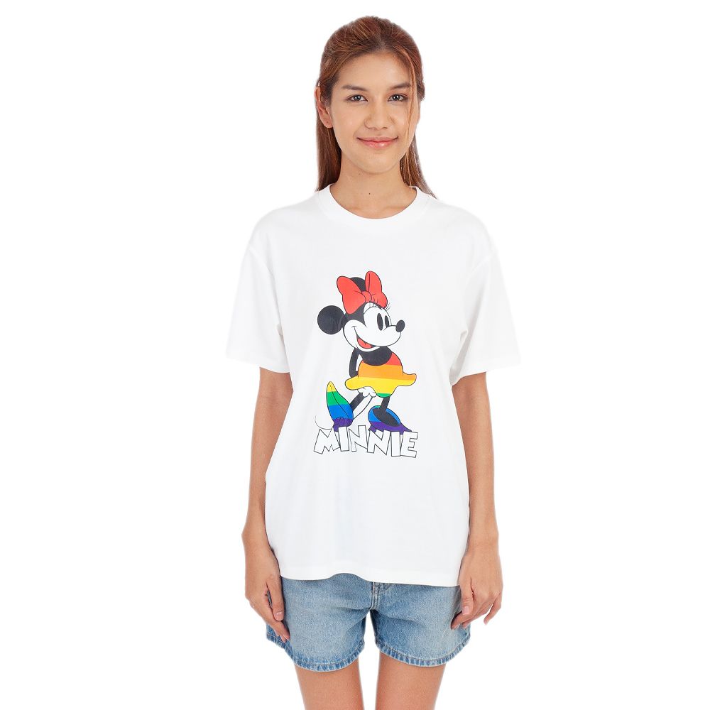 MESTYLE เสื้อยืดพิมพ์ลายสีขาว ไซส์ M