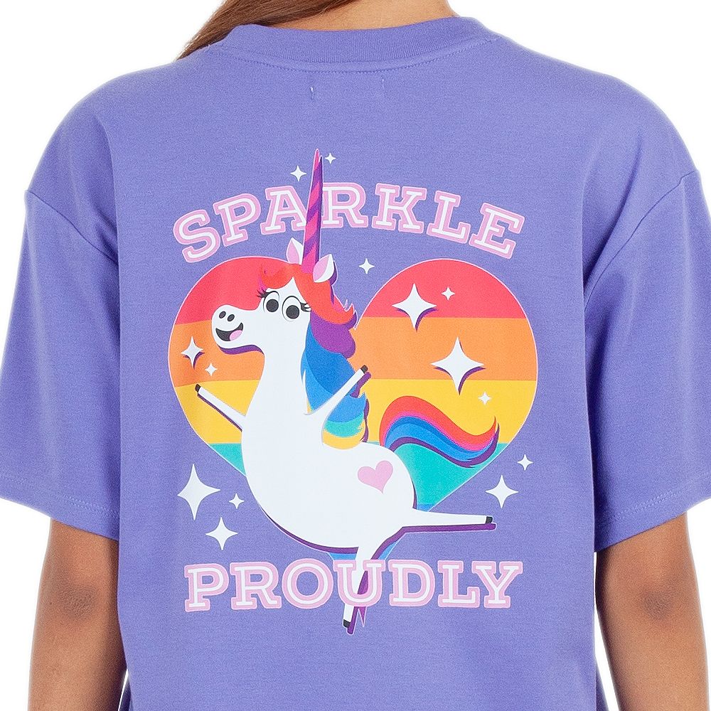 MESTYLE เสื้อยืดพิมพ์ลายสีม่วง ไซส์ S