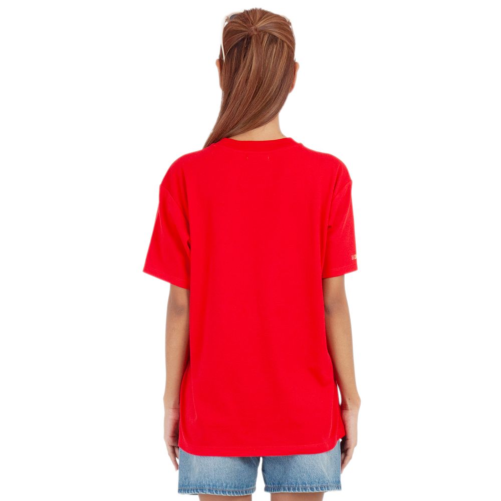 ME STYLE เสื้อยืดพิมพ์ลายสีแดง ไซส์ XL