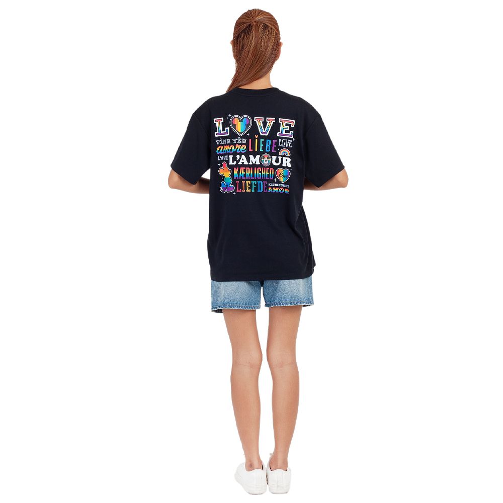 MESTYLE เสื้อยืดพิมพ์ลายสีดำ ไซส์ L