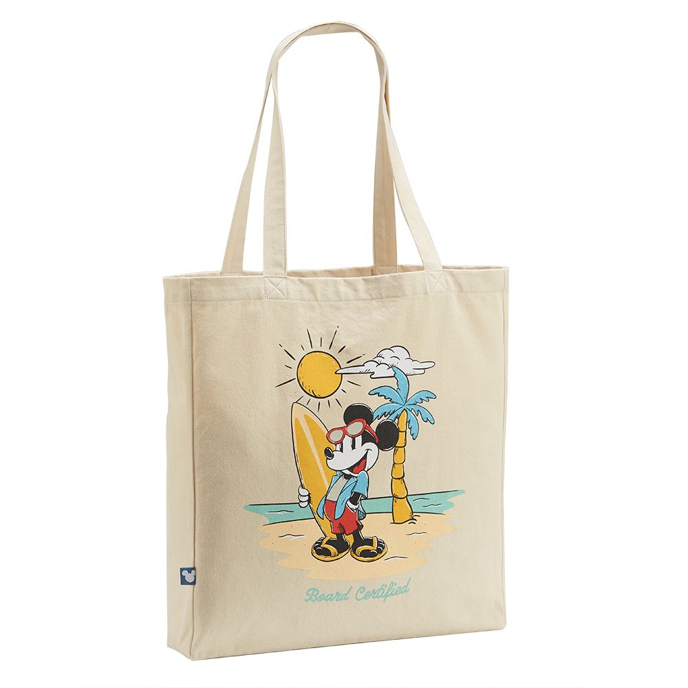 DISNEY กระเป๋าผ้าลายมิกกี้ สีเบจ