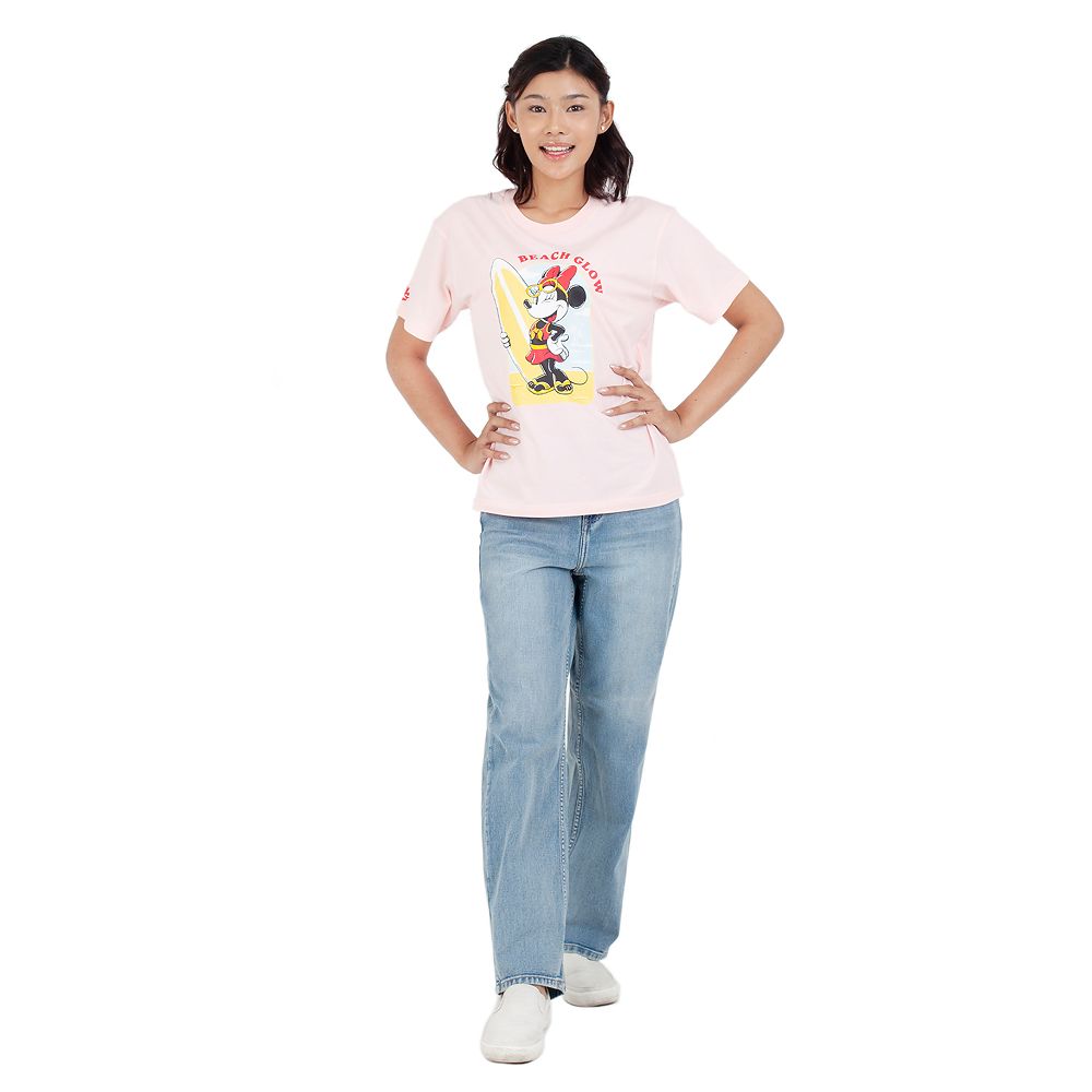 ME STYLE เสื้อยืดพิมพ์ลาย สีชมพู M