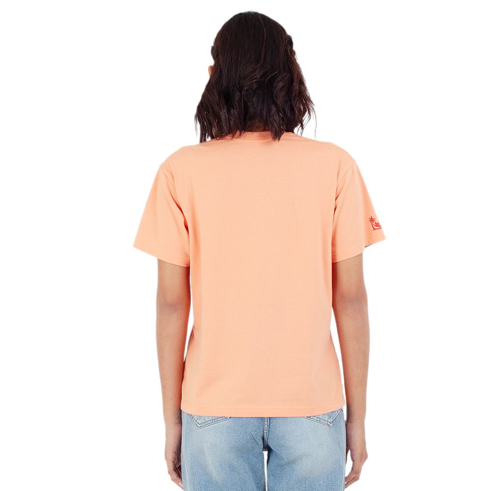 ME STYLE เสื้อยืดพิมพ์ลาย สีส้ม S